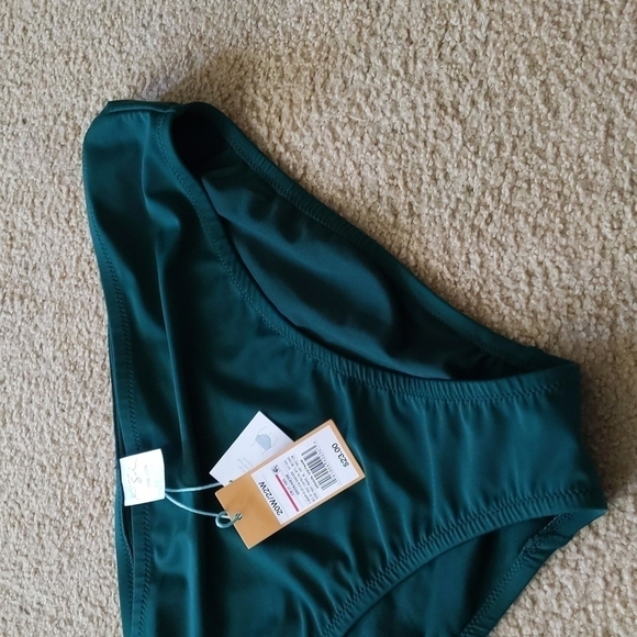 New with Tags Kona Sol Emerald Green High Coverage Hipster Bikini Size 20W/22W - Picture 7 of 9